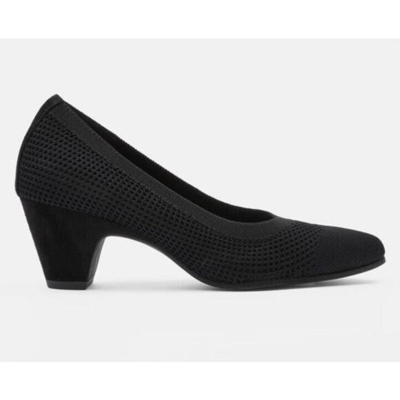 Eileen Fisher Shoes - Eileen Fisher Womens Kiss Stretch Knit Pumps Size 7 Black Heels Comfort Workwear